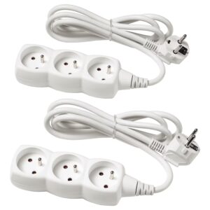 Bloc multiprise, 3 prises